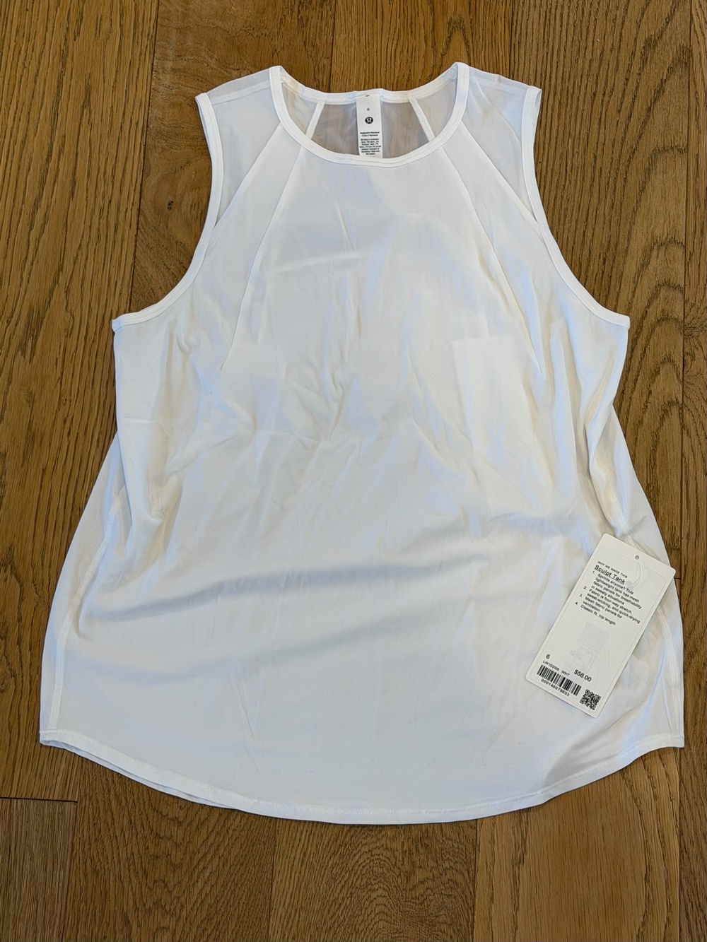 lululemon athletica sculpt White Sleeveless Performance Tank